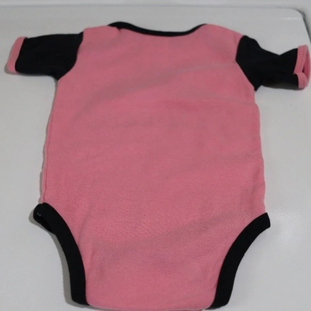 Harley Davidson Baby Girl Body Suits Lot of 3 Tattoo Arm Pink I Love Harley 3-6